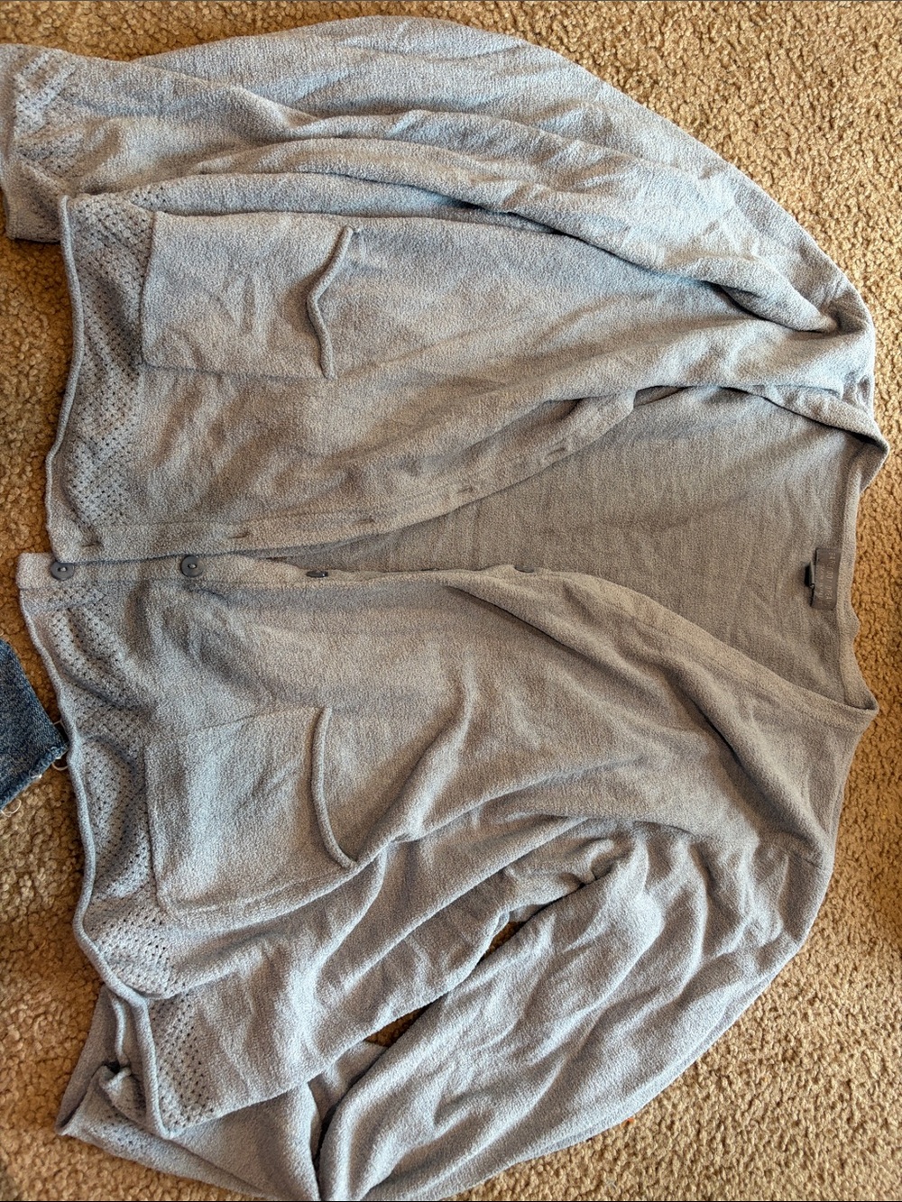 B69 Barefoot Dreams 3x Dusty Blue Cardigan